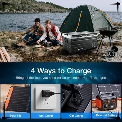 90L Dual Zone Car Refrigerator – 12/24V DC & 100-240V AC, APP Control, Portable Freezer (-4℉-68℉) – Ideal for Outdoor, Camping, Travel ❄️