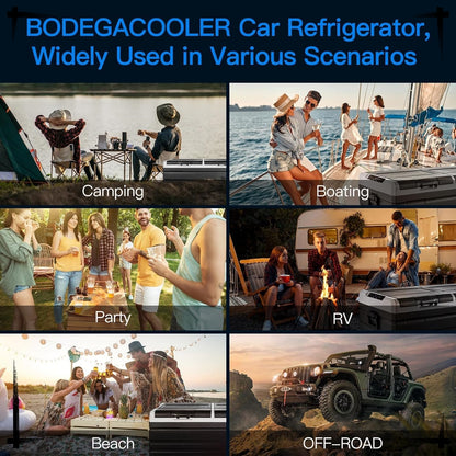 90L Dual Zone Car Refrigerator – 12/24V DC & 100-240V AC, APP Control, Portable Freezer (-4℉-68℉) – Ideal for Outdoor, Camping, Travel ❄️